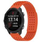 For Garmin Forerunner 245 Music 20mm Holes Breathable 3D Dots Silicone Watch Band(Orange) - 1