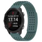 For Garmin Forerunner 245 Music 20mm Holes Breathable 3D Dots Silicone Watch Band(Olive Green) - 1