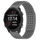 For Garmin Forerunner 245 Music 20mm Holes Breathable 3D Dots Silicone Watch Band(Grey) - 1