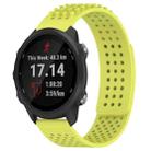 For Garmin Forerunner 245 Music 20mm Holes Breathable 3D Dots Silicone Watch Band(Lime Green) - 1