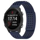 For Garmin Forerunner 245 Music 20mm Holes Breathable 3D Dots Silicone Watch Band(Midnight Blue) - 1