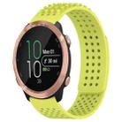For Garmin Forerunner 645 20mm Holes Breathable 3D Dots Silicone Watch Band(Lime Green) - 1