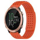 For Garmin Forerunner 645 Music 20mm Holes Breathable 3D Dots Silicone Watch Band(Orange) - 1
