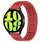 For Samsung Galaxy Watch 6 44mm 20mm Holes Breathable 3D Dots Silicone Watch Band(Red) - 1