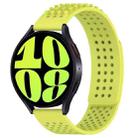 For Samsung Galaxy Watch 6 44mm 20mm Holes Breathable 3D Dots Silicone Watch Band(Lime Green) - 1