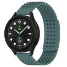 For Samsung Galaxy watch 5 Pro Golf Edition 20mm Holes Breathable 3D Dots Silicone Watch Band(Olive Green) - 1