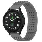 For Samsung Galaxy watch 5 Pro Golf Edition 20mm Holes Breathable 3D Dots Silicone Watch Band(Grey) - 1