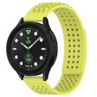 For Samsung Galaxy watch 5 Pro Golf Edition 20mm Holes Breathable 3D Dots Silicone Watch Band(Lime Green) - 1