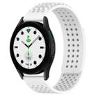 For Samsung Galaxy watch 5 Golf Edition 20mm Holes Breathable 3D Dots Silicone Watch Band(White) - 1