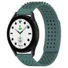 For Samsung Galaxy watch 5 Golf Edition 20mm Holes Breathable 3D Dots Silicone Watch Band(Olive Green) - 1