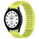 For Samsung Galaxy watch 5 Golf Edition 20mm Holes Breathable 3D Dots Silicone Watch Band(Lime Green) - 1