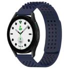 For Samsung Galaxy watch 5 Golf Edition 20mm Holes Breathable 3D Dots Silicone Watch Band(Midnight Blue) - 1