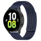 For Samsung Galaxy Watch 5  44mm 20mm Holes Breathable 3D Dots Silicone Watch Band(Midnight Blue) - 1