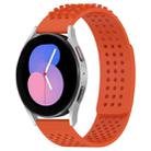 For Samsung Galaxy Watch 5  40mm 20mm Holes Breathable 3D Dots Silicone Watch Band(Orange) - 1