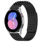 For Samsung Galaxy Watch 5  40mm 20mm Holes Breathable 3D Dots Silicone Watch Band(Black) - 1