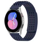 For Samsung Galaxy Watch 5  40mm 20mm Holes Breathable 3D Dots Silicone Watch Band(Midnight Blue) - 1
