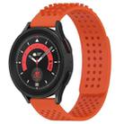 For Samsung Galaxy Watch 5 Pro  45mm 20mm Holes Breathable 3D Dots Silicone Watch Band(Orange) - 1