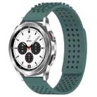 For Samsung  Galaxy Watch 4 Classic 42mm 20mm Holes Breathable 3D Dots Silicone Watch Band(Olive Green) - 1