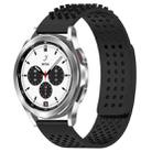 For Samsung  Galaxy Watch 4 Classic 42mm 20mm Holes Breathable 3D Dots Silicone Watch Band(Black) - 1