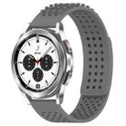 For Samsung  Galaxy Watch 4 Classic 42mm 20mm Holes Breathable 3D Dots Silicone Watch Band(Grey) - 1