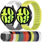 For Samsung  Galaxy Watch 4 Classic 42mm 20mm Holes Breathable 3D Dots Silicone Watch Band(Midnight Blue+Lime Green) - 3