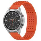 For Samsung  Galaxy Watch 4 Classic 46mm 20mm Holes Breathable 3D Dots Silicone Watch Band(Orange) - 1