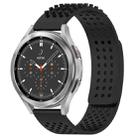 For Samsung  Galaxy Watch 4 Classic 46mm 20mm Holes Breathable 3D Dots Silicone Watch Band(Black) - 1