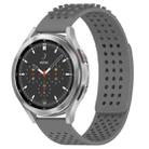 For Samsung  Galaxy Watch 4 Classic 46mm 20mm Holes Breathable 3D Dots Silicone Watch Band(Grey) - 1