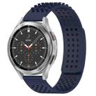 For Samsung  Galaxy Watch 4 Classic 46mm 20mm Holes Breathable 3D Dots Silicone Watch Band(Midnight Blue) - 1