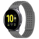 For Samsung Galaxy Watch Active 2 40mm 20mm Holes Breathable 3D Dots Silicone Watch Band(Grey) - 1