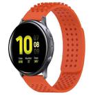 For Samsung Galaxy Watch Active 2 44mm 20mm Holes Breathable 3D Dots Silicone Watch Band(Orange) - 1