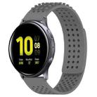 For Samsung Galaxy Watch Active 2 44mm 20mm Holes Breathable 3D Dots Silicone Watch Band(Grey) - 1