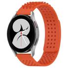 For Samsung Galaxy Watch 4 40mm 20mm Holes Breathable 3D Dots Silicone Watch Band(Orange) - 1