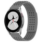 For Samsung Galaxy Watch 4 40mm 20mm Holes Breathable 3D Dots Silicone Watch Band(Grey) - 1