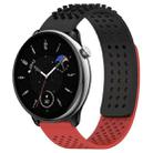 For Amazfit GTR Mini 20mm Holes Breathable 3D Dots Silicone Watch Band(Black+Red) - 1