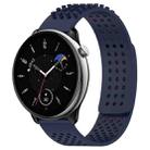 For Amazfit GTR Mini 20mm Holes Breathable 3D Dots Silicone Watch Band(Midnight Blue) - 1