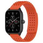 For Amazfit GTS 4 20mm Holes Breathable 3D Dots Silicone Watch Band(Orange) - 1