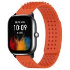 For Amazfit GTS 4 Mini 20mm Holes Breathable 3D Dots Silicone Watch Band(Orange) - 1