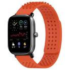 For Amazfit GTS 2 Mini 20mm Holes Breathable 3D Dots Silicone Watch Band(Orange) - 1