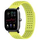 For Amazfit GTS 2 Mini 20mm Holes Breathable 3D Dots Silicone Watch Band(Lime Green) - 1