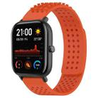 For Amazfit GTS 20mm Holes Breathable 3D Dots Silicone Watch Band(Orange) - 1