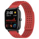 For Amazfit GTS 20mm Holes Breathable 3D Dots Silicone Watch Band(Red) - 1