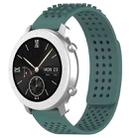 For Amazfit Pop 20mm Holes Breathable 3D Dots Silicone Watch Band(Olive Green) - 1