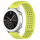 For Amazfit Pop 20mm Holes Breathable 3D Dots Silicone Watch Band(Lime Green) - 1