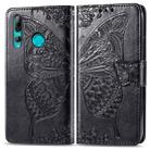 Butterfly Love Flowers Embossing Horizontal Flip Leather Case for Huawei Y9 Prime (2019), with Holder & Card Slots & Wallet & Lanyard(Black) - 1