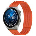 For Huawei Watch GT3 Pro 43mm 20mm Holes Breathable 3D Dots Silicone Watch Band(Orange) - 1