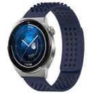 For Huawei Watch GT3 Pro 43mm 20mm Holes Breathable 3D Dots Silicone Watch Band(Midnight Blue) - 1
