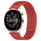 For Huawei Watch GT3 42mm 20mm Holes Breathable 3D Dots Silicone Watch Band(Red) - 1