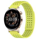 For Huawei Watch GT3 42mm 20mm Holes Breathable 3D Dots Silicone Watch Band(Lime Green) - 1