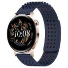 For Huawei Watch GT3 42mm 20mm Holes Breathable 3D Dots Silicone Watch Band(Midnight Blue) - 1